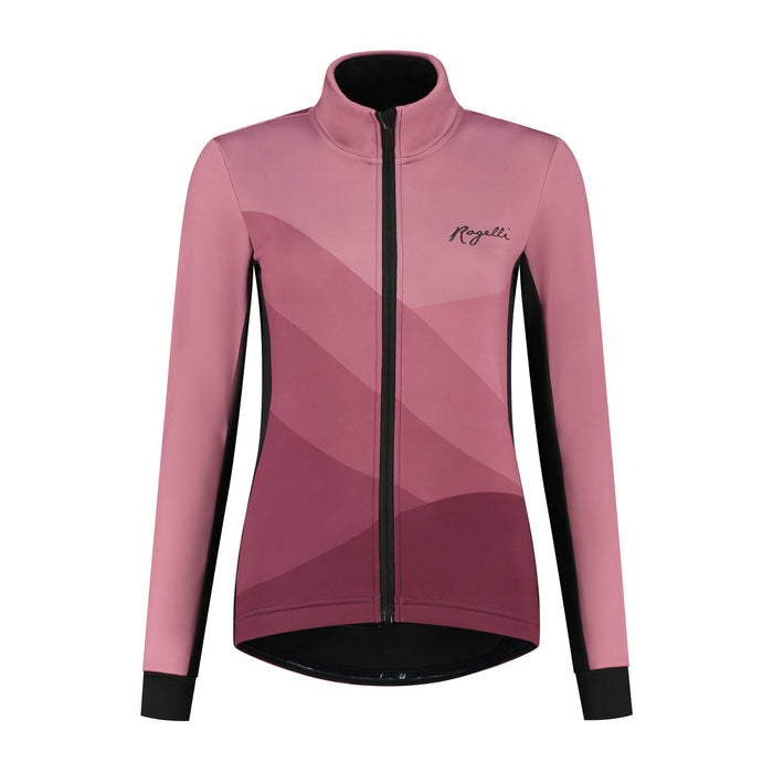 Rogelli Farah fietsjack dames roze voorkant.