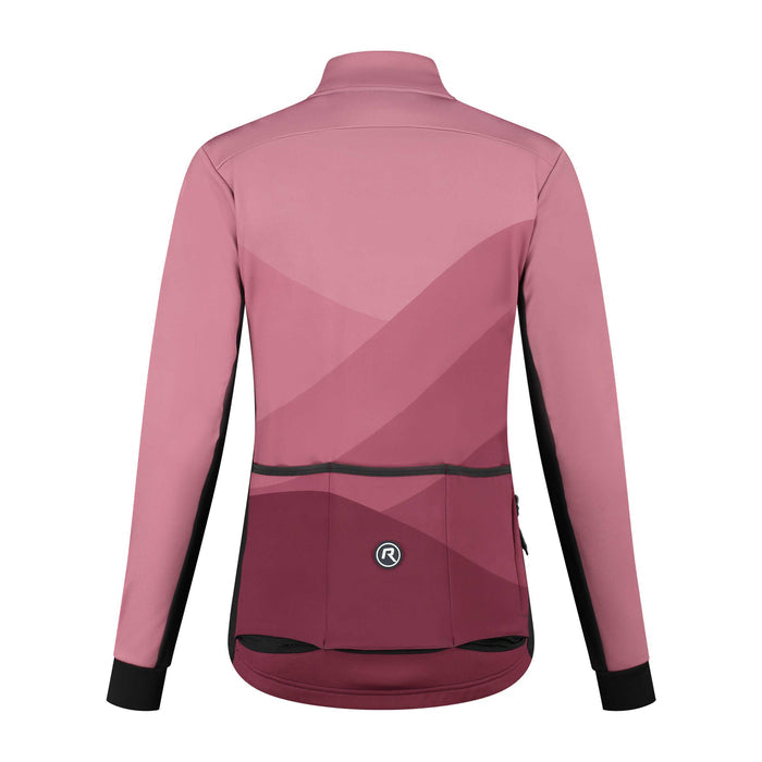 Rogelli Farah fietsjack dames roze achterkant.
