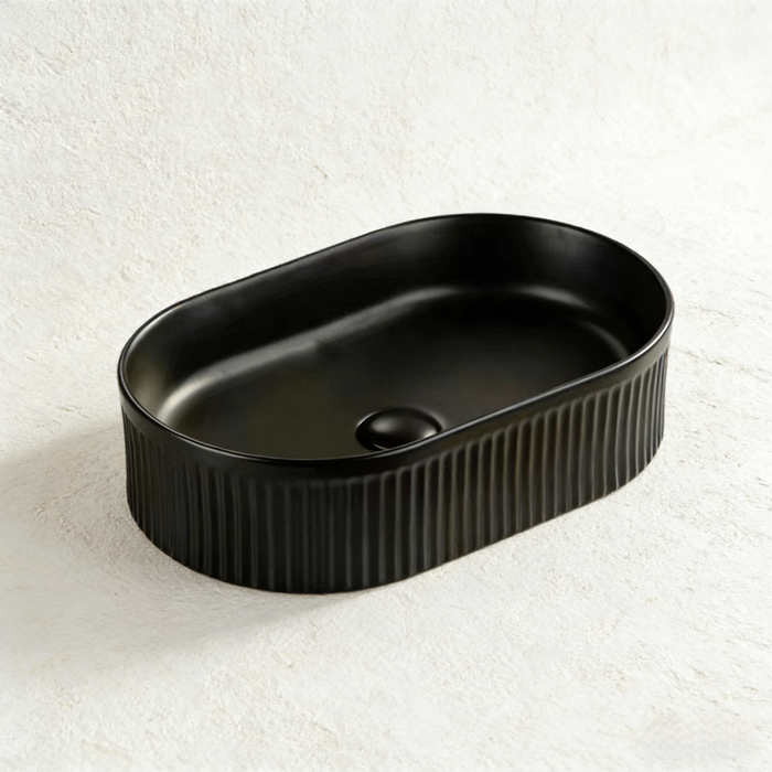 Fluo Ribbed Arch Console Basin 590*370*100mm