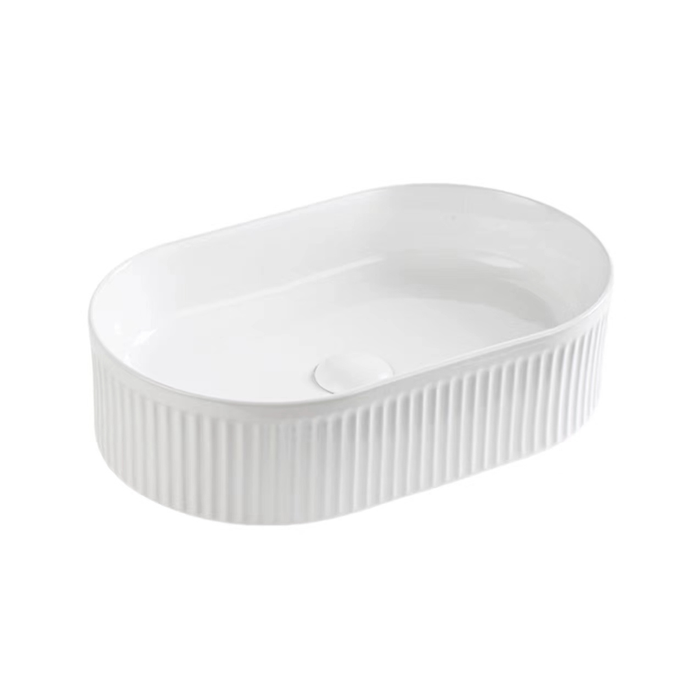 Fluo Ribbed Arch Console Basin 590*370*100mm