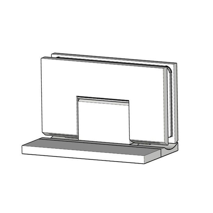 Forge Frameless Shower Hinge Heavy Duty Adjustable Glass to Wall L-Shape 90 Degrees - Brushed Rose Gold - Image 1