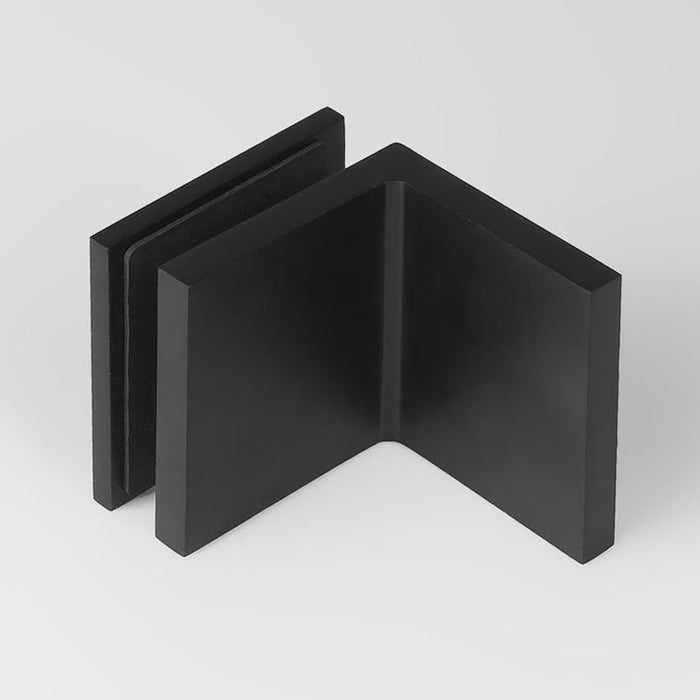 Forge Frameless Shower Screen Bracket Glass to Wall 90 Degrees Adjustable - Black - Image 1