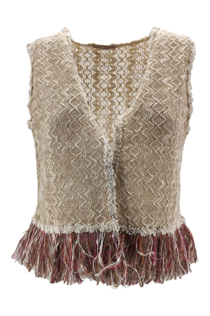 Gilet Avorio/multicolor