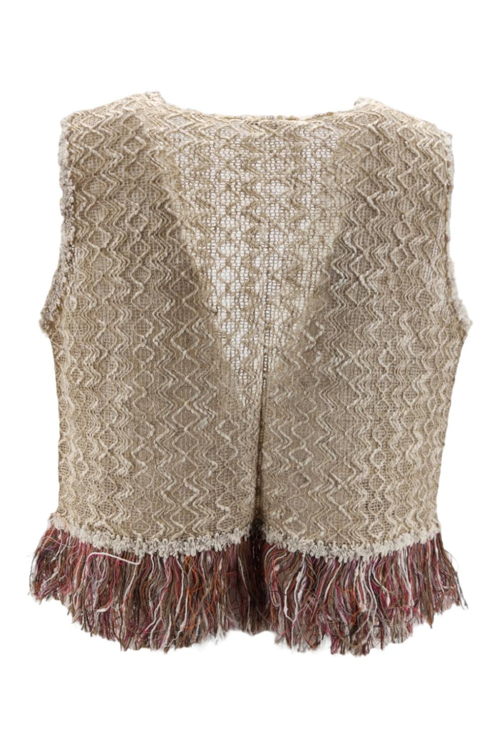 Gilet Avorio/multicolor