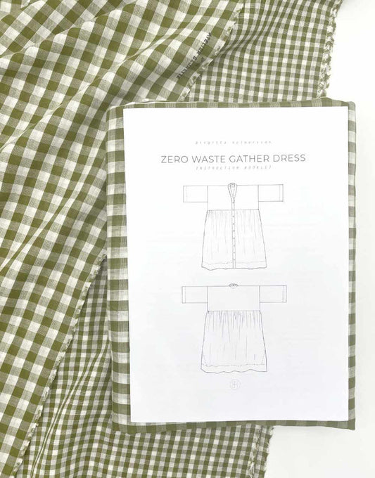 Gingham Zero Waste Gather Dress, Complete Dressmaking Kit