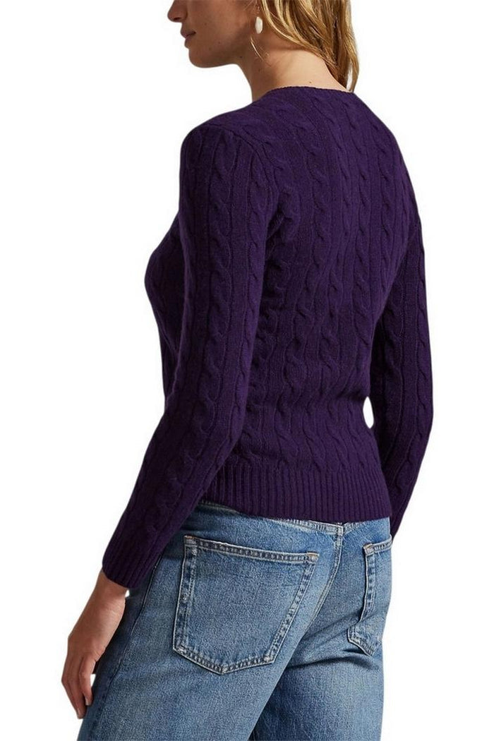 girocollo donna a trecce viola
