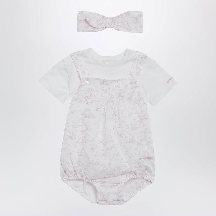 Jumpsuits & Rompers Givenchy - White/pink cotton romper with headband Brand