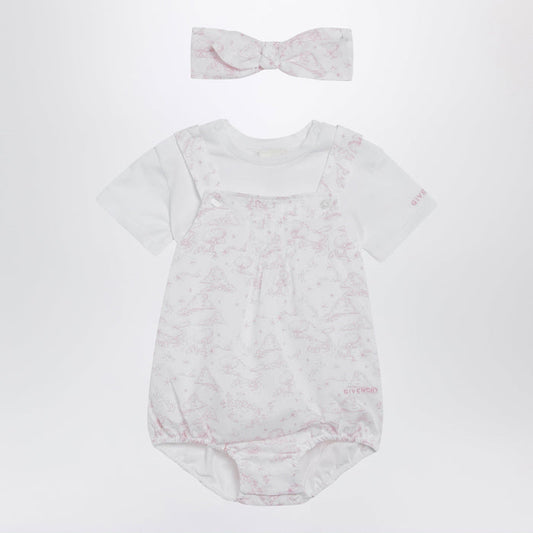 Jumpsuits & Rompers Givenchy - White/pink cotton romper with headband Brand