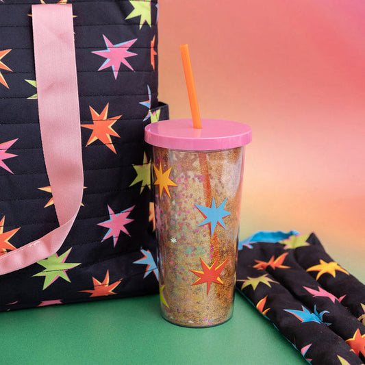 Glitter Bomb Tumbler w Straw