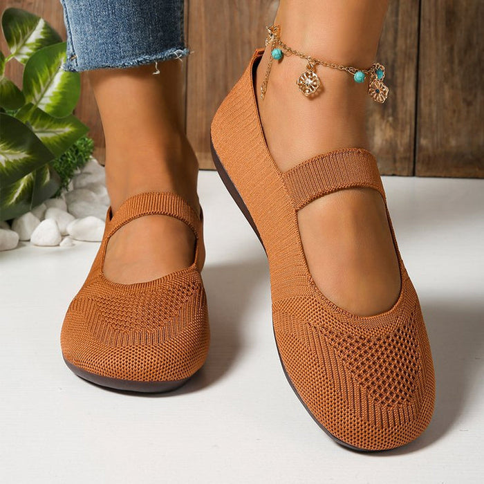 Godelieve - Ballerines femme en maille respirante avec bride élastique