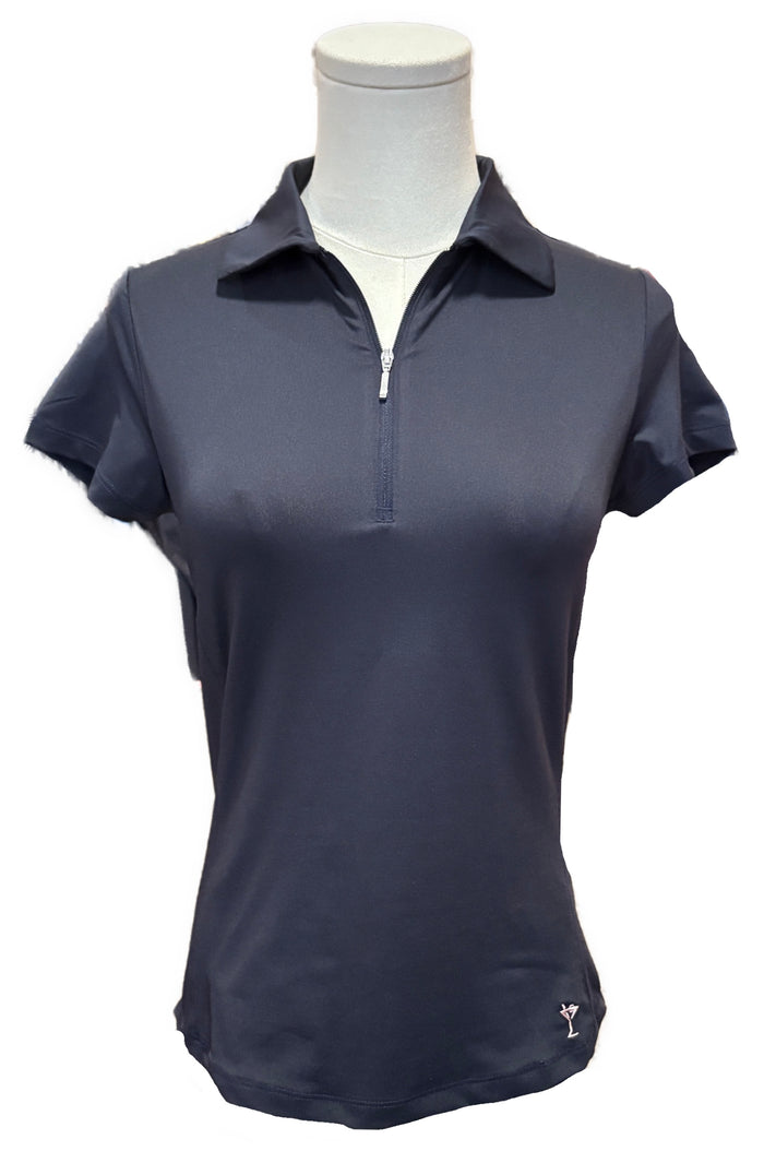 Golftini Solid Short Sleeve Polo Size XS - Navy MSP $98