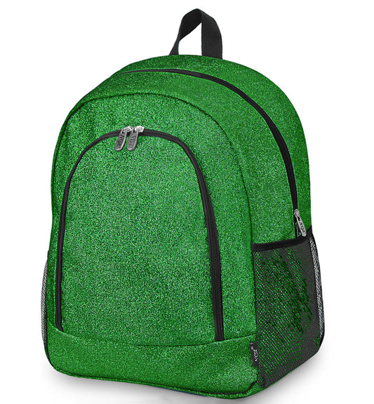 Green Glitter NGIL Canvas Backpack