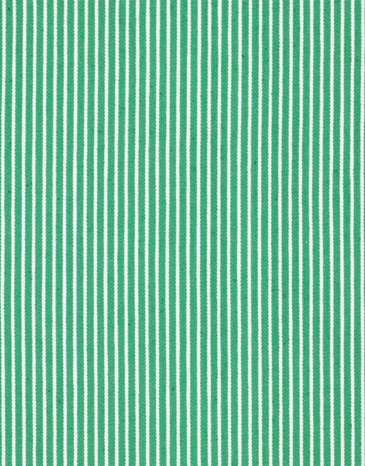 Green Striped Denim Yarn Dyed Fabric