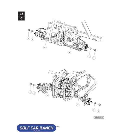 HALFSHAFT REAR XRT950 - SKU: 103638201 - AUTO SHIFT CLUB CAR CA/XRT REPAIR PART
