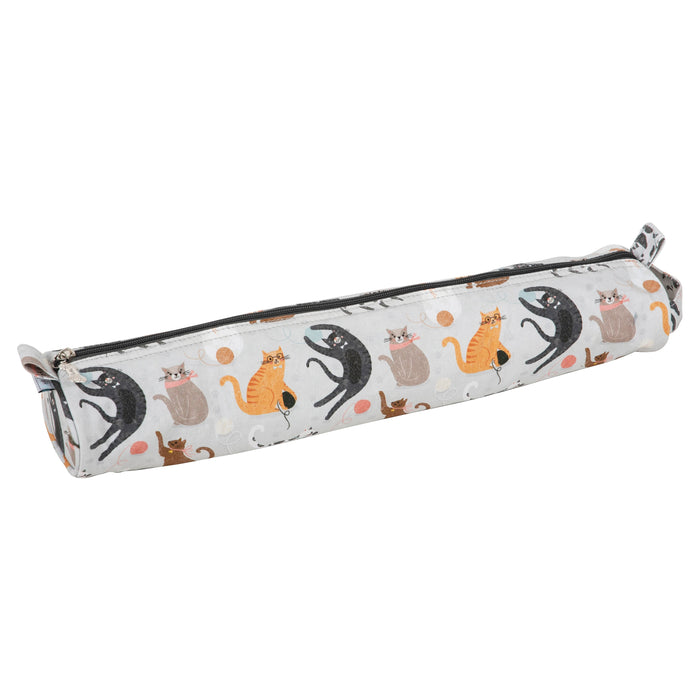 Hobby Gift: Knitting Pin Case (XL): Soft: Cats: Item size: (d/w/h) 11 x 46 x 7cm.