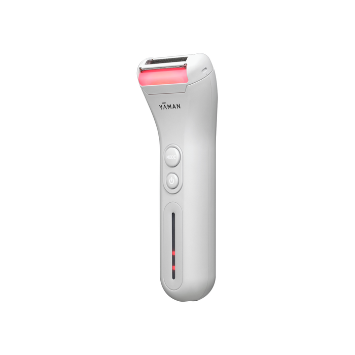 YAMAN device with red light on a white background