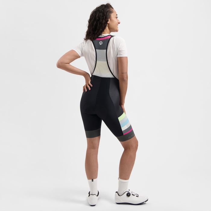 Rogelli Impress II korte fietsbroek dames zwart gedragen achterkant.