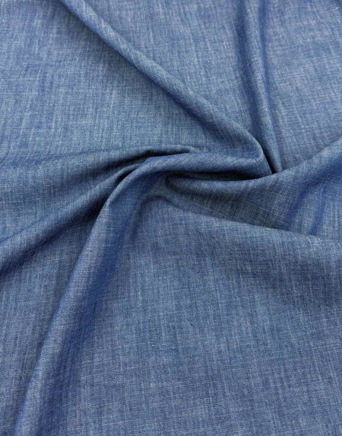 Indigo Blue Denim Slub Fabric