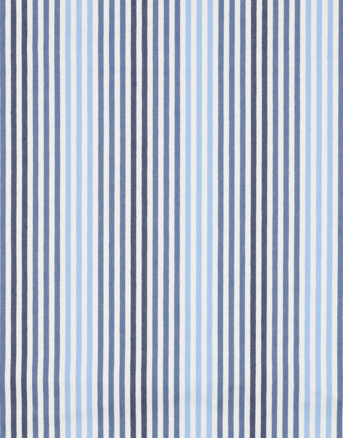Indigo Sky Stripe Stretch Denim Fabric