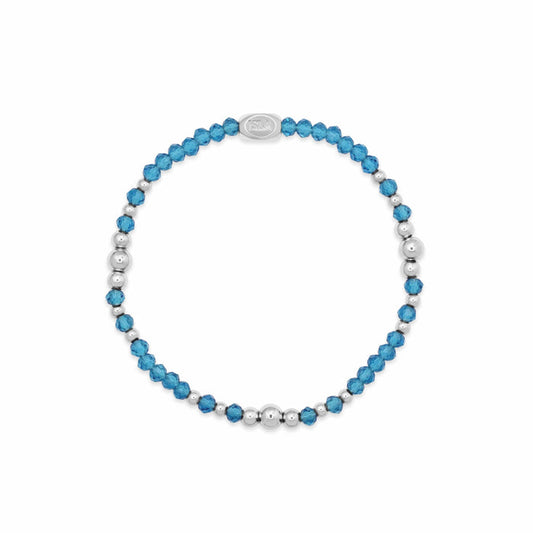 Isla Coastal Crystals Amalfi Stretch Bracelet - Turks Caicos & Silver