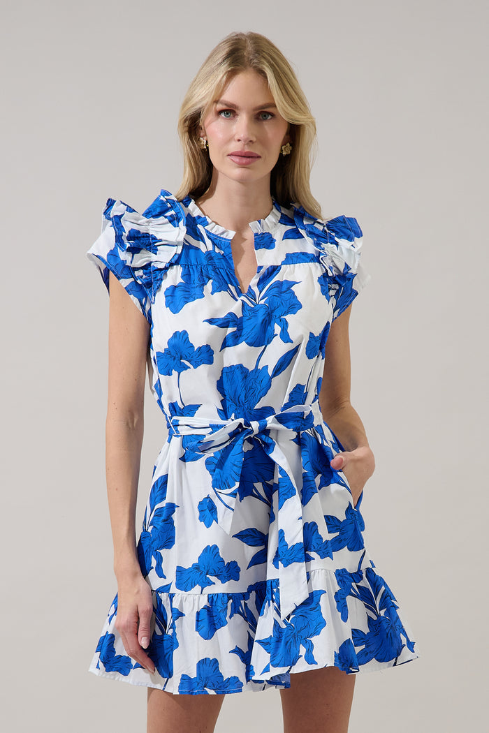 Ivona Ruffle Mini Dress Gemmi Floral