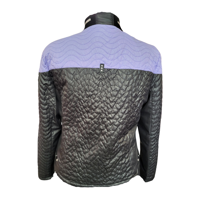Jamie Sadock Lavender & Black Quilted Full Zip Jacket Size M