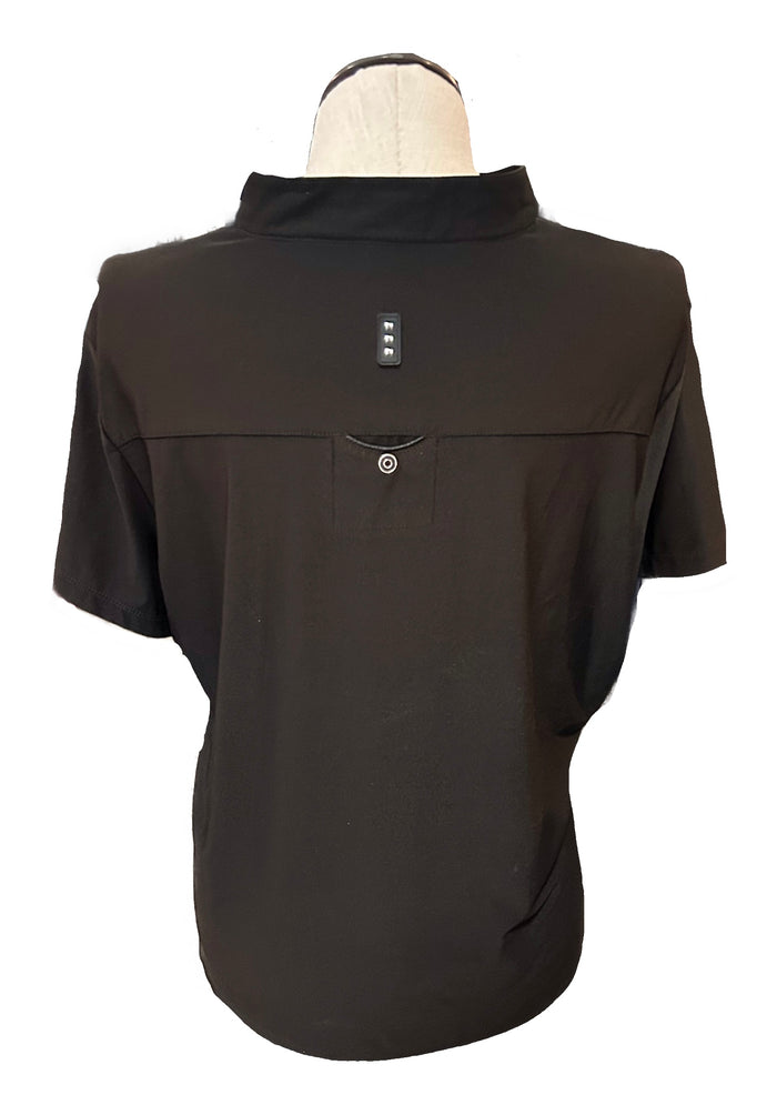 Jamie Sadock Women's Black Short Sleeve Golf Top Size XL