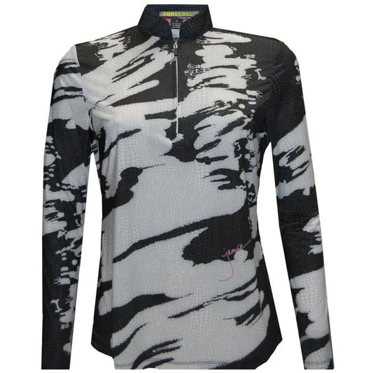 Jamie Sadock Women's Sunsense Snakeskin Long Sleeve Golf Top Size L MSP$98