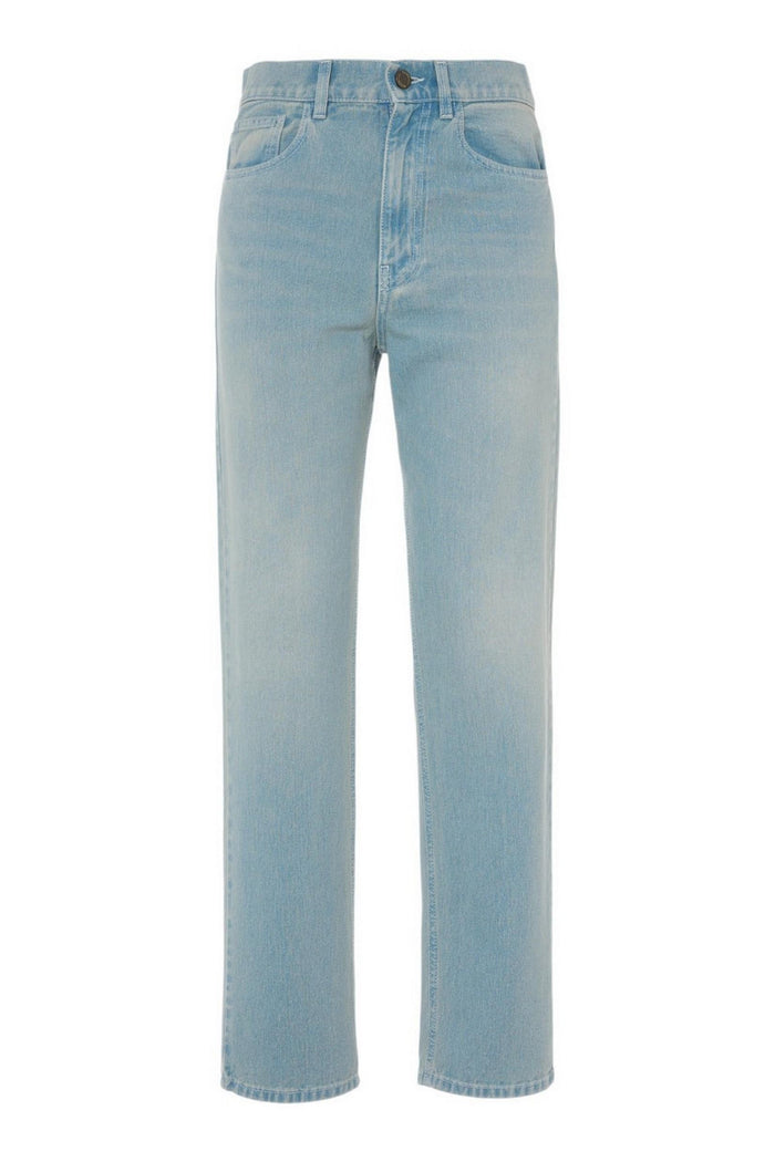 jeans donna con ricamo denim medio