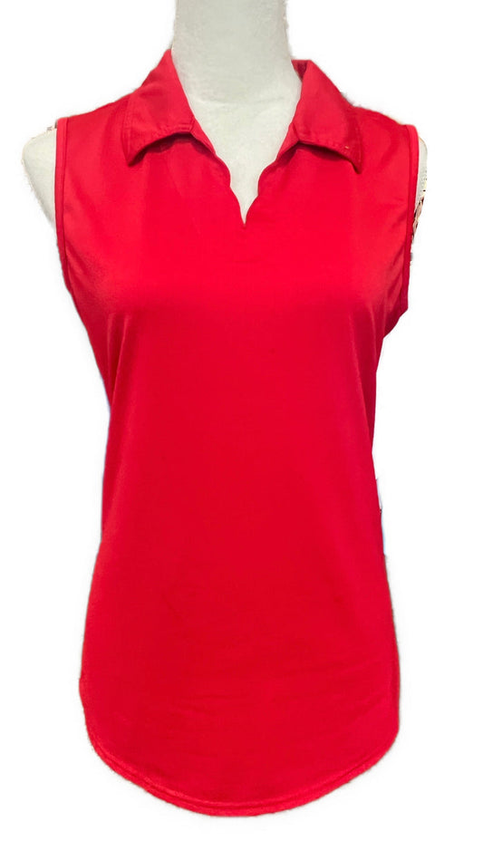 Jofit Women's Scalloped V-Neck Sleeveless Golf Top Size MSP$90