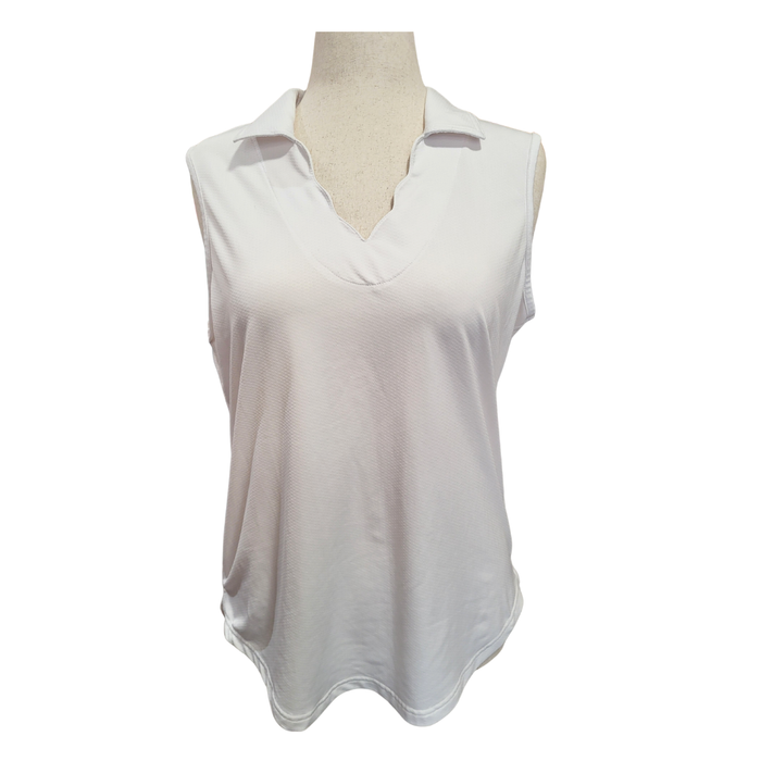 Jofit Women's Scalloped V-Neck Sleeveless Golf Top Size MSP$90