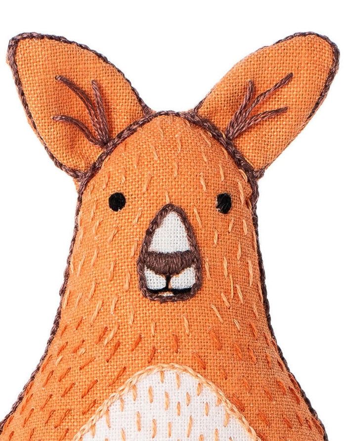 Kangaroo Embroidered Doll Kit, Kiriki Press