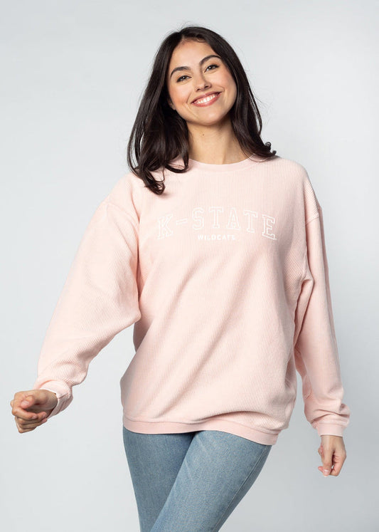 Kansas State Wildcats Women's Urban Pink Corded Sweatshirt