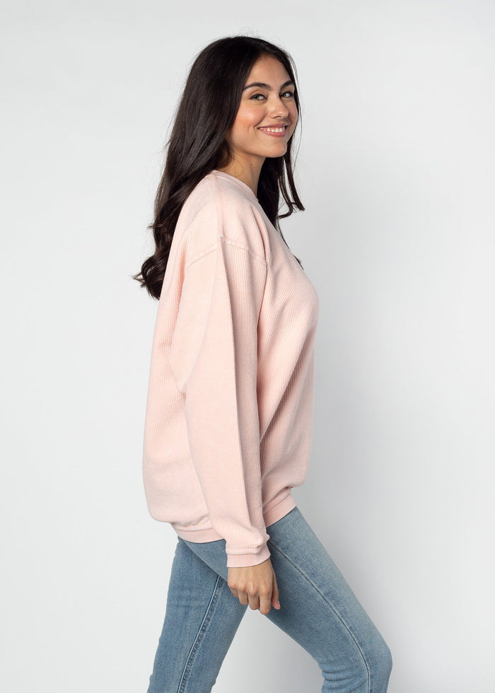 Kansas State Wildcats Women's Urban Pink Corded Sweatshirt