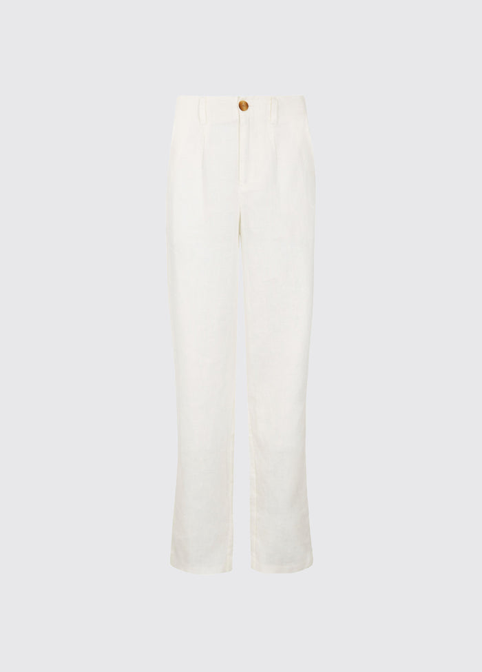 Kelby Women’s Linen Trousers - White