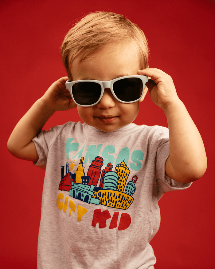 Kids Ash Grey Kansas City Kid Vintage Youth T-Shirt
