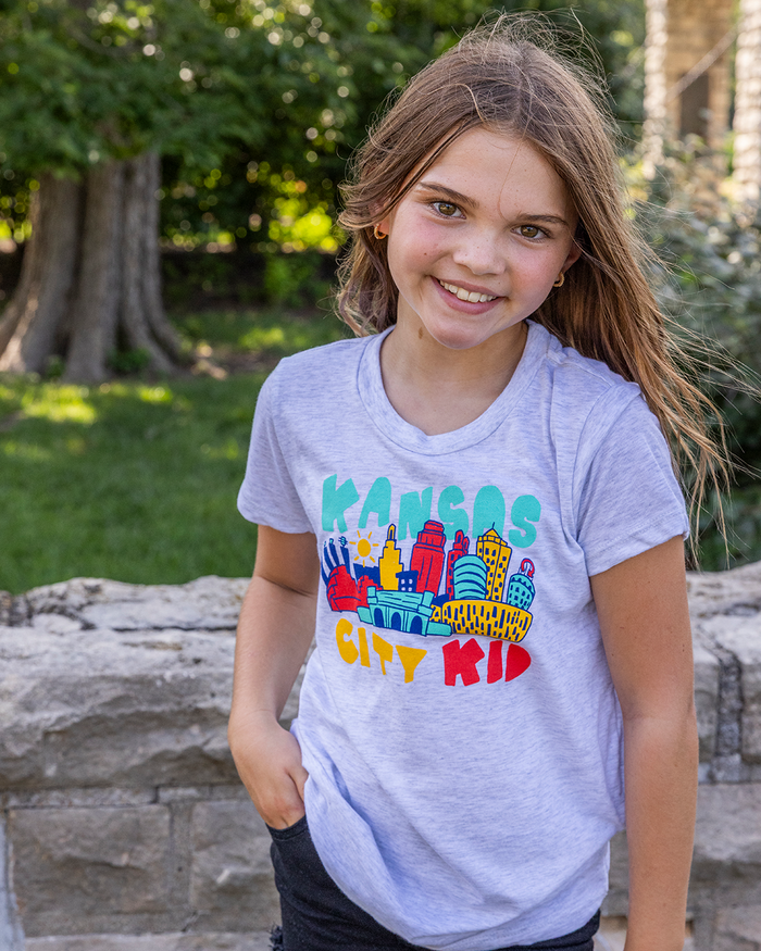 Kansas City Kid Ash Grey Youth Tee