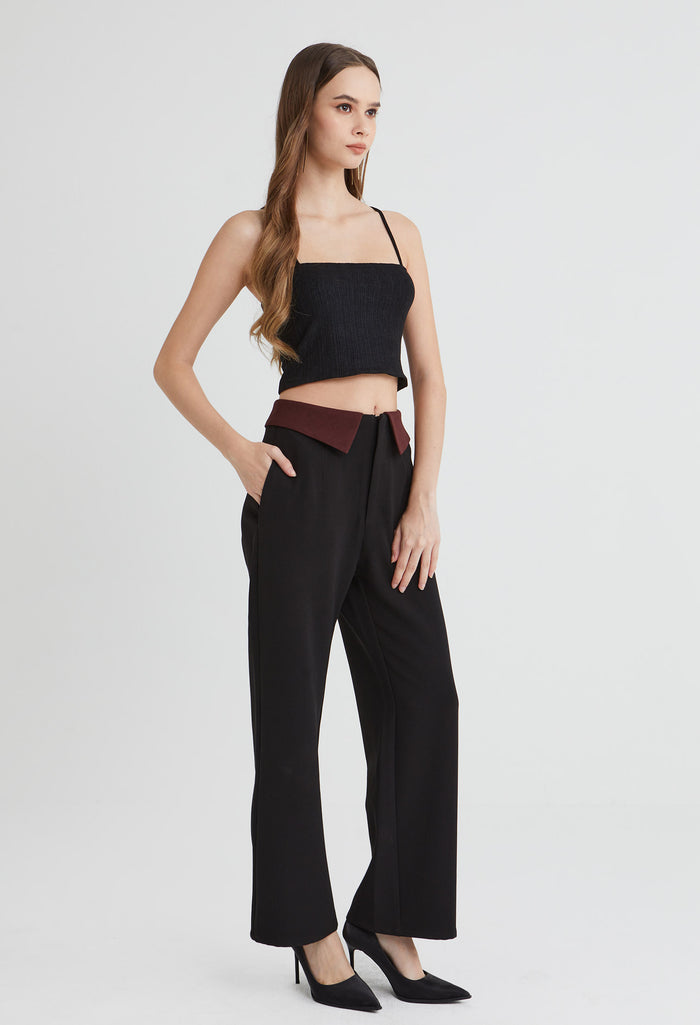 Knitted Tweed Spaghetti Strap Top