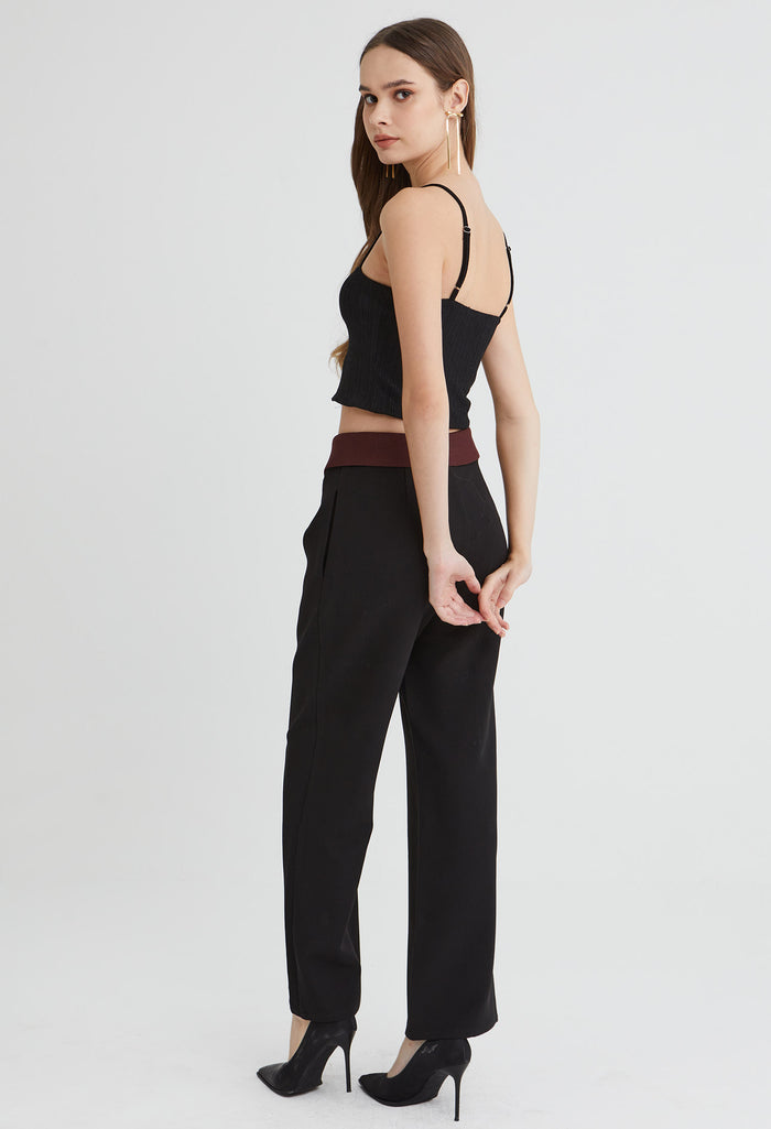 Knitted Tweed Spaghetti Strap Top