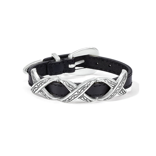 Kriss Kross Etched Bandit Bracelet - Black
