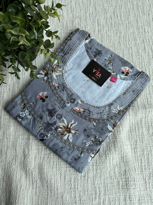 L and XL size Digi printed cotton nighty