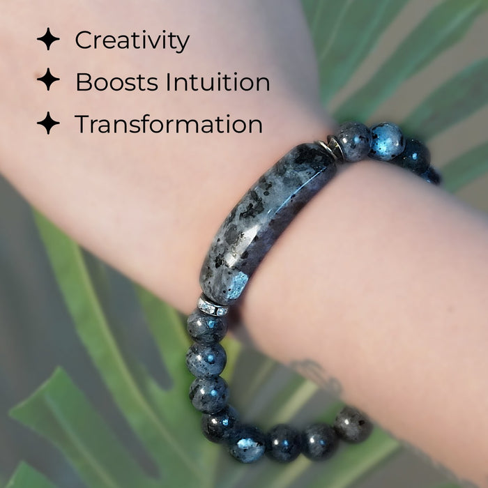 Labradorite Designer Charm Bracelet – Mystic Glow & Spiritual Protection