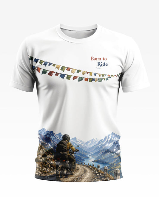 Ladak Born to ride Cotton T-shirt