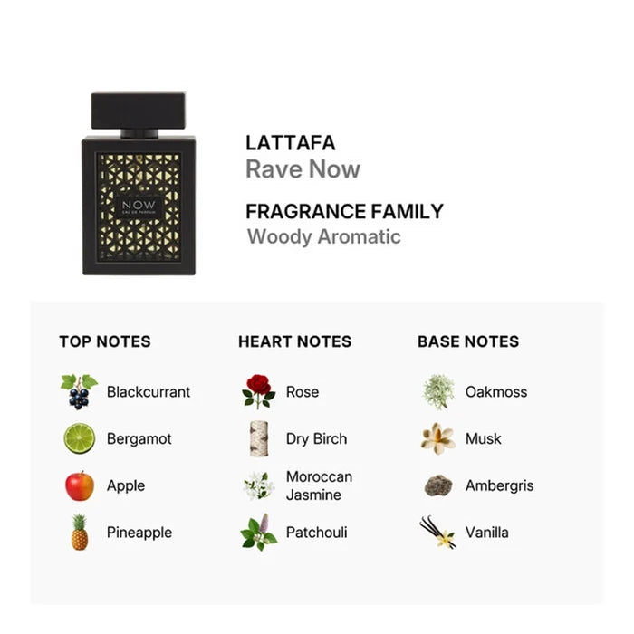 Lattafa - Unisex Rave Now Eau de Parfum  Spray 3.4 oz Fragrances