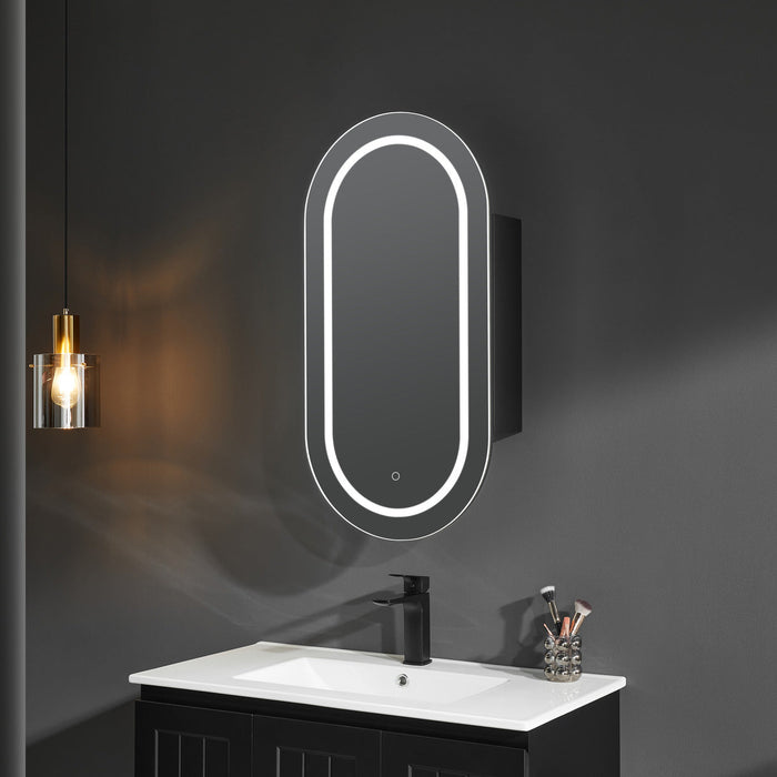LED PVC Mirror Shaving Cabinet – Modern Bathroom Storage 450x900x155mm