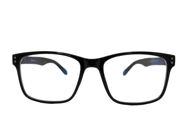 Lente con protección blue cut Defile Eyewear D8323DC2 Negro mate