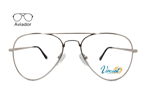 Lente Oftálmico Vincent Eyewear VT001 Plata