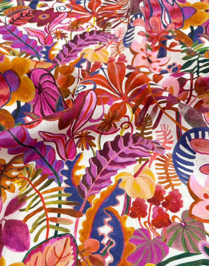 Liberty Fabrics Augusta Linen Fabric, Jungle Trip A
