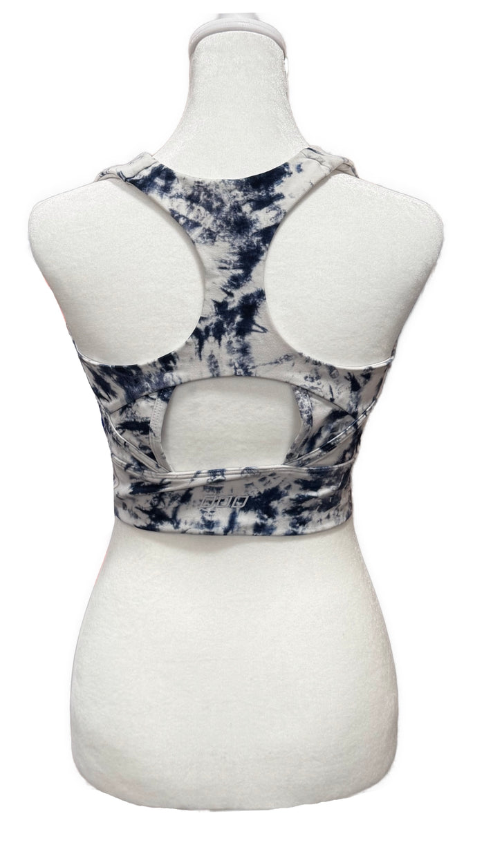 Lorna Jane Women's White & Blue Tie Dye Sports Bra Size L MSP$60