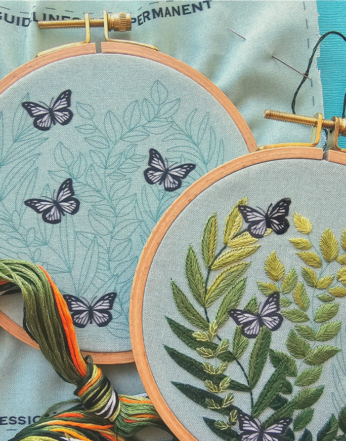 Love Grows Butterfly Embroidery Kit, Jessica Long Embroidery